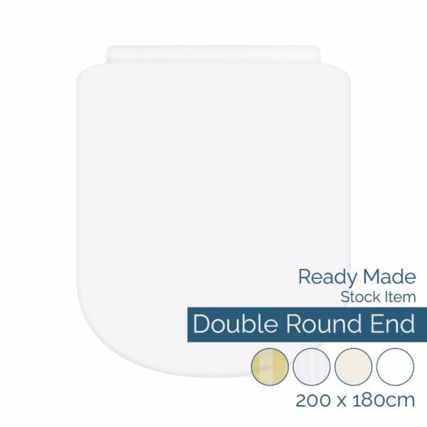 Double Round End Duvet Cover - 100% Cotton