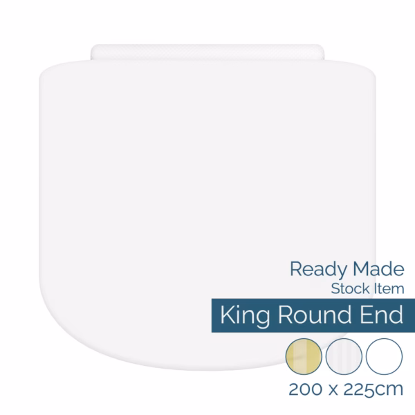 King Size Round End Duvet Cover - 100% Cotton