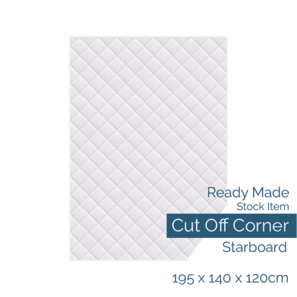 Double Cut Off Corner Mattress Protector - Starboard