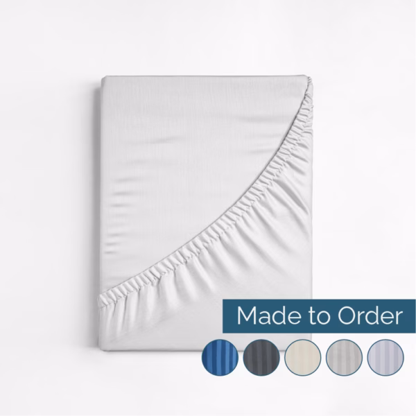 Bespoke Satin Stripe Fitted Sheet, 540TC