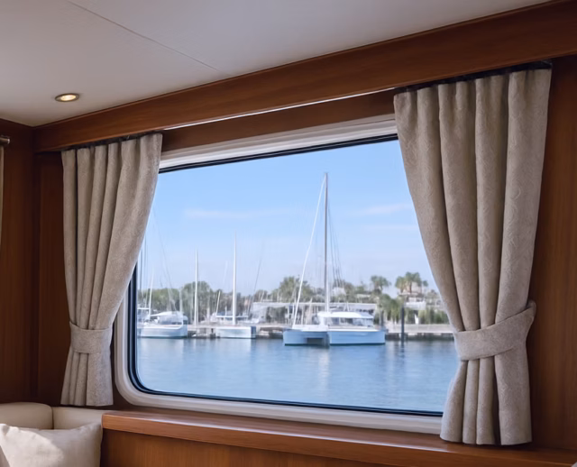 made to measure boat curtains for yachts and motorboats