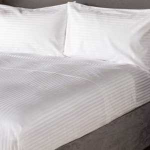 satin stripe flat sheet