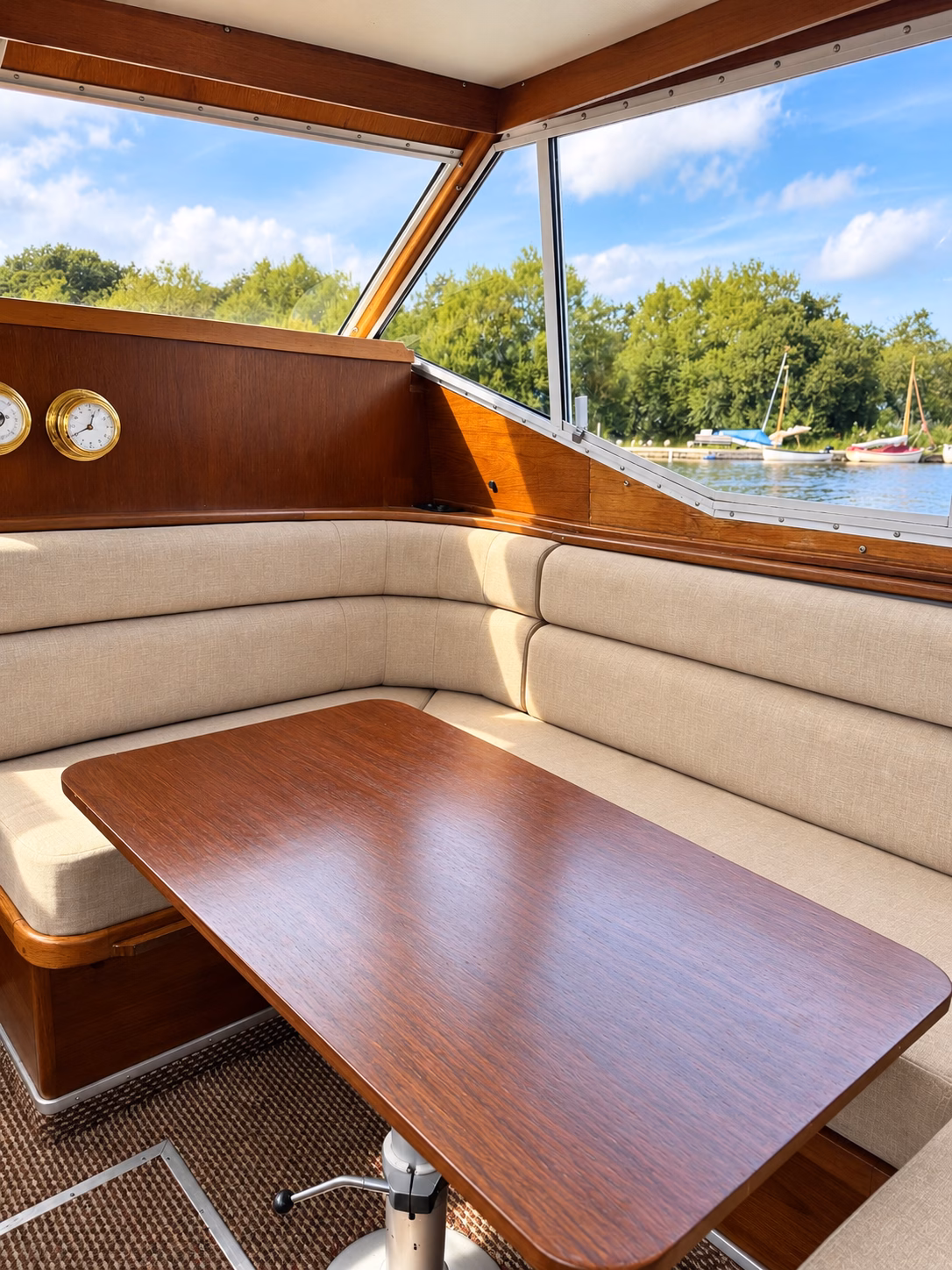 Modern Boat Upholstery Replacement Seating Saloon Refurb