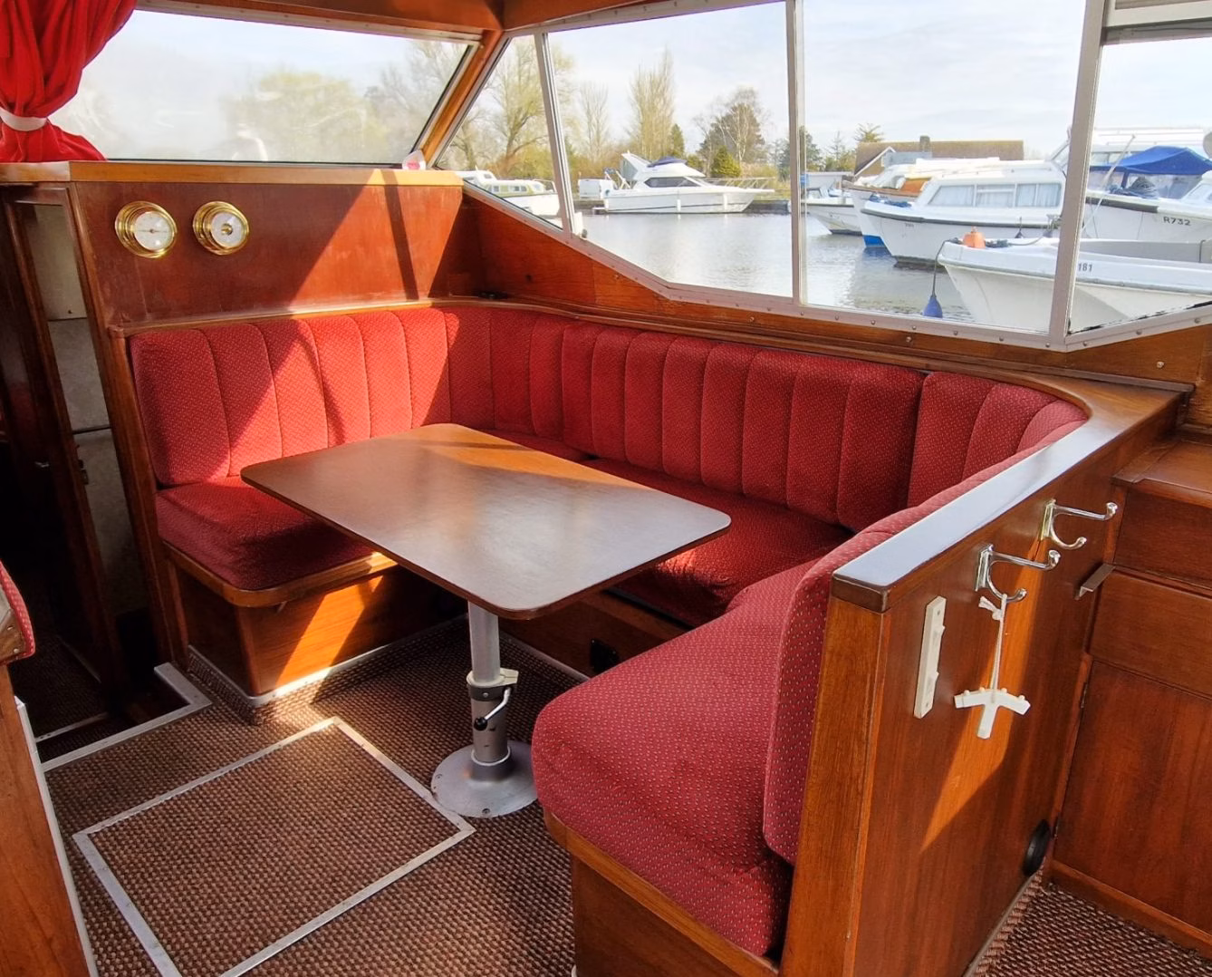 Old and Worn Boat Upholstery Before Refurbishment